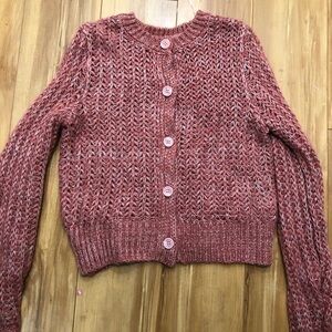 ✅Copper Key sz S Button up crochet sweater new!